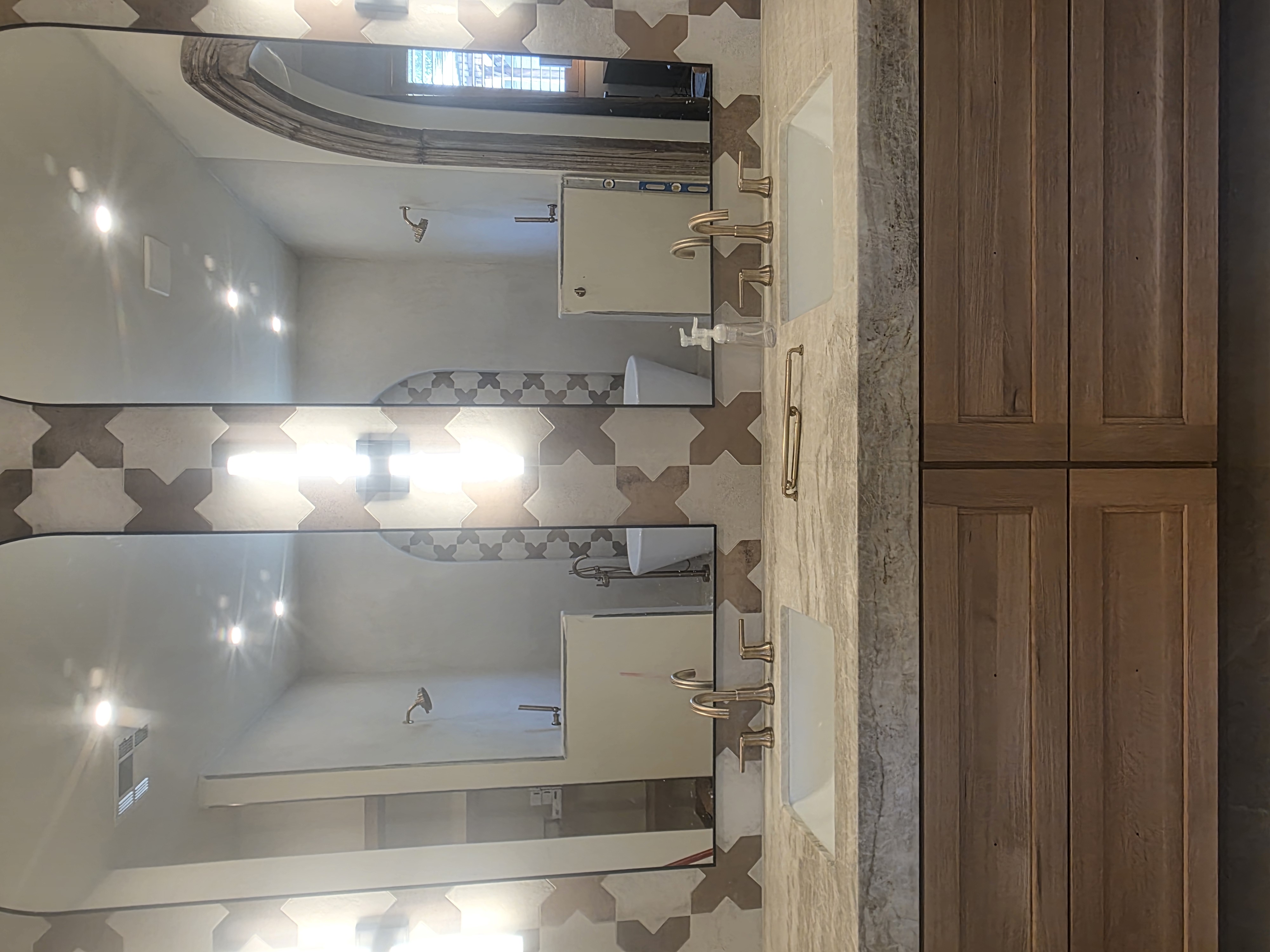 Master bathroom remodel plumbing rough-in by Browns Family Plumbing in Phoenix, AZ