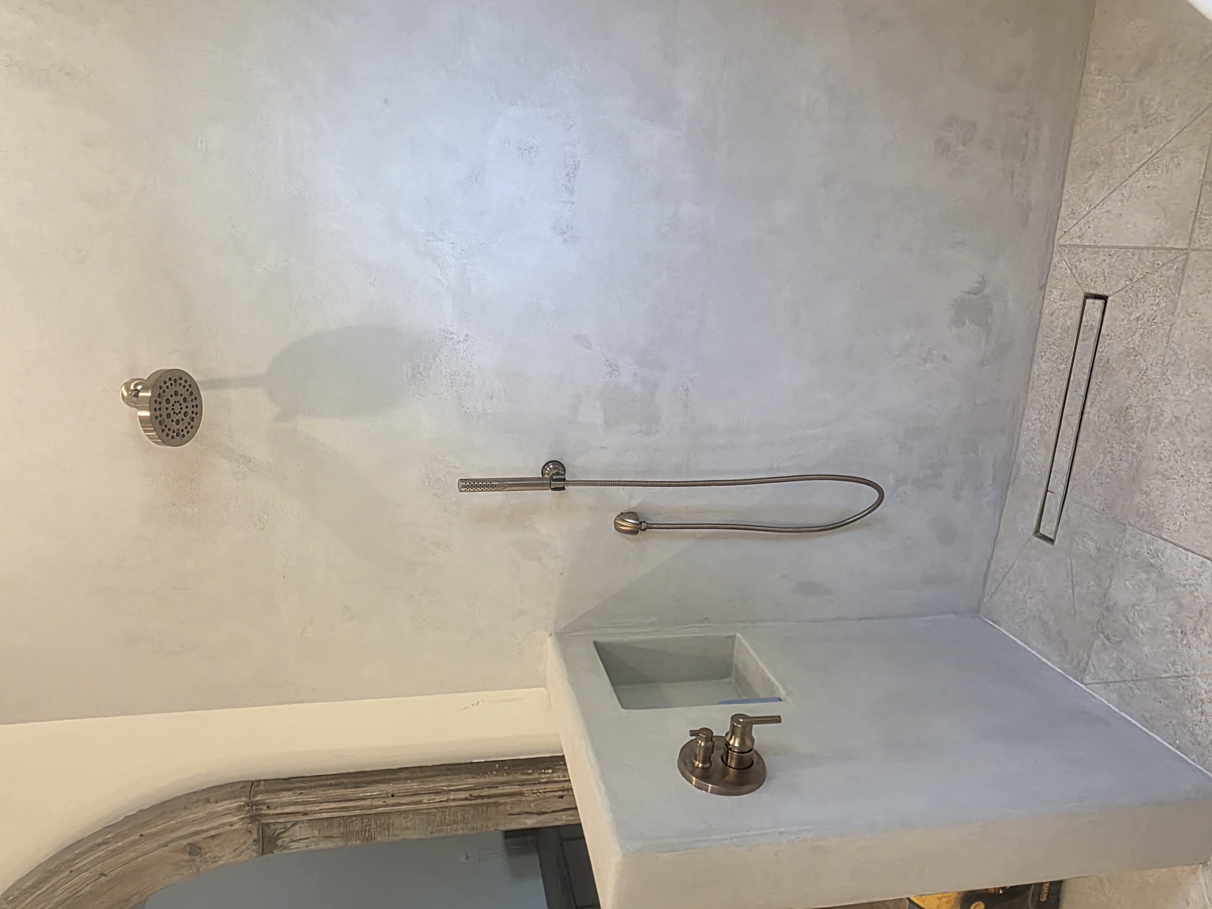 Custom walk-in shower remodel with bench and niche by Browns Family Plumbing in Phoenix, AZ