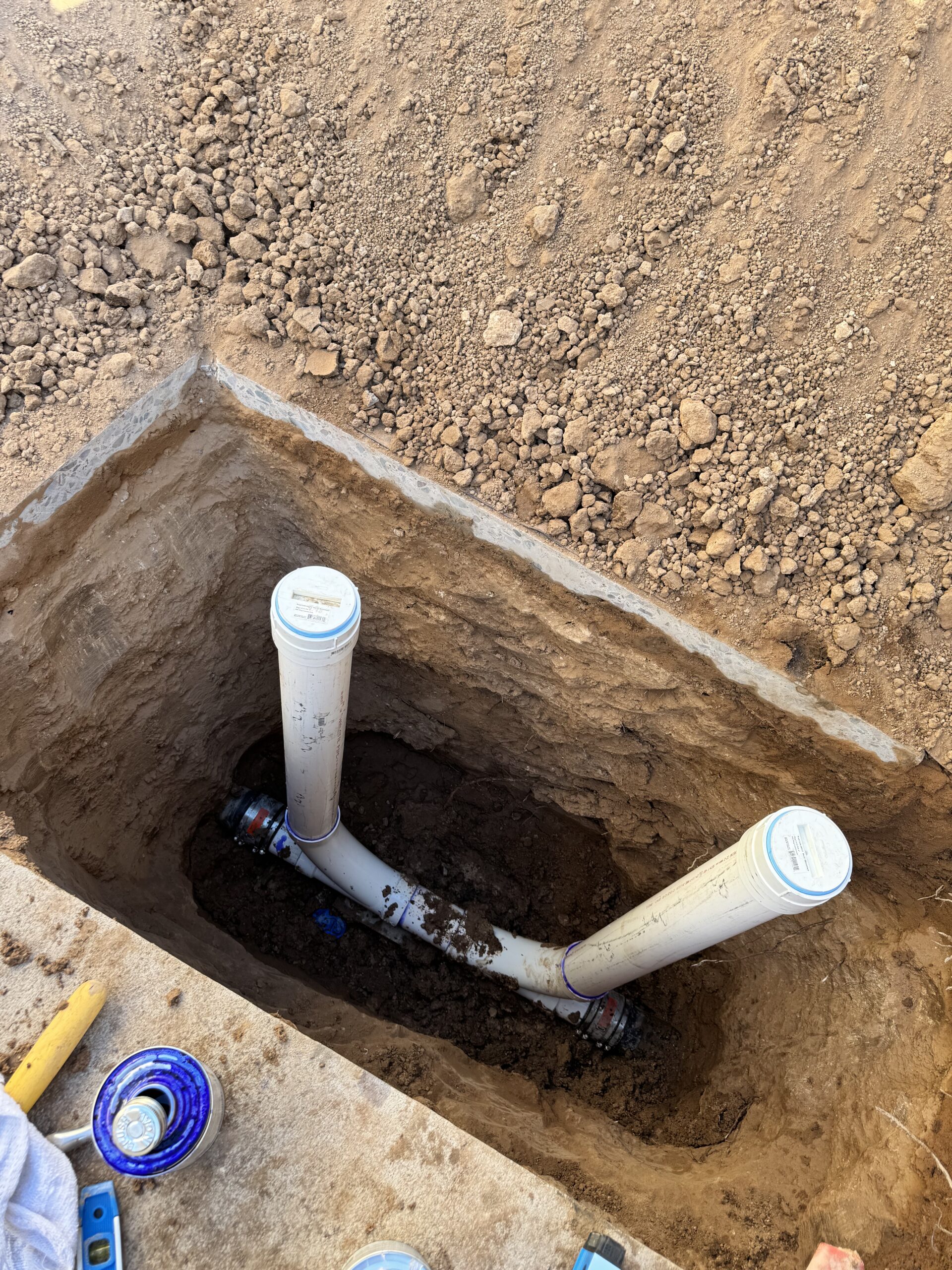 Sewer line installation and trenching by Browns Family Plumbing in Phoenix, AZ