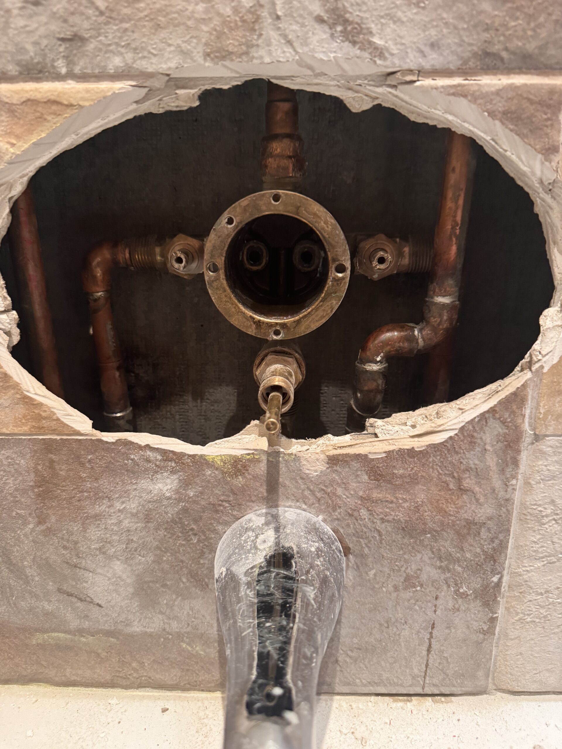 Shower valve cartridge repair completed by Browns Family Plumbing in Phoenix, AZ