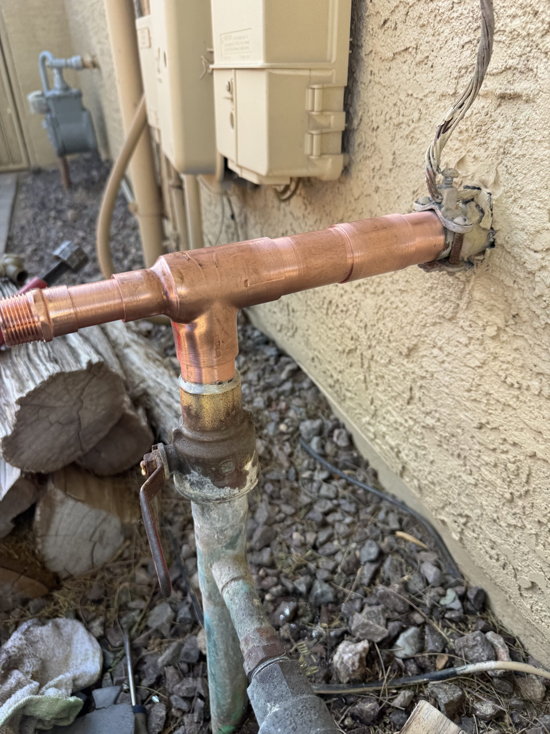 New gas line installation by Browns Family Plumbing in Phoenix, AZ