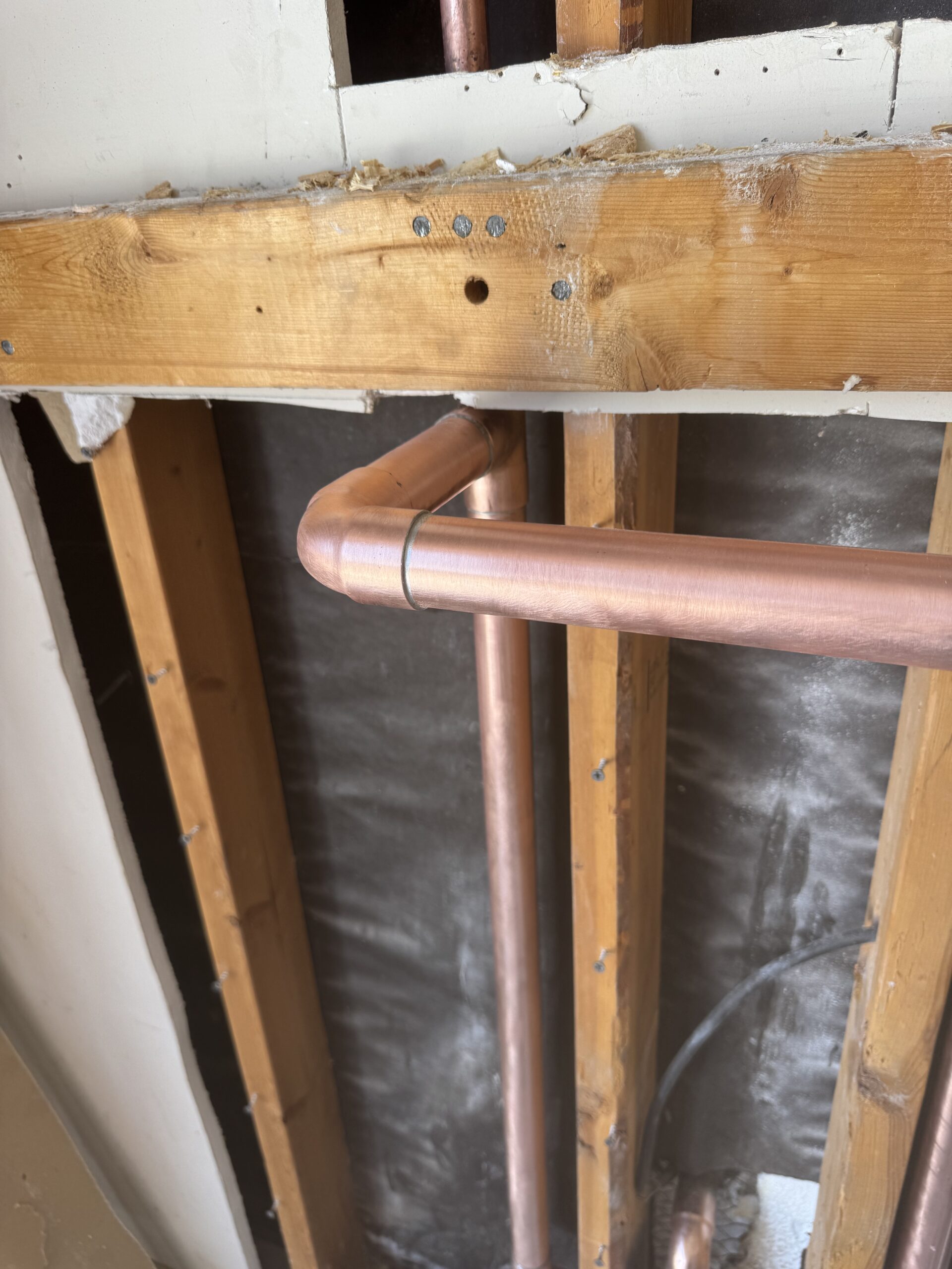Water heater venting and pipe work finished by Browns Family Plumbing in Maricopa County