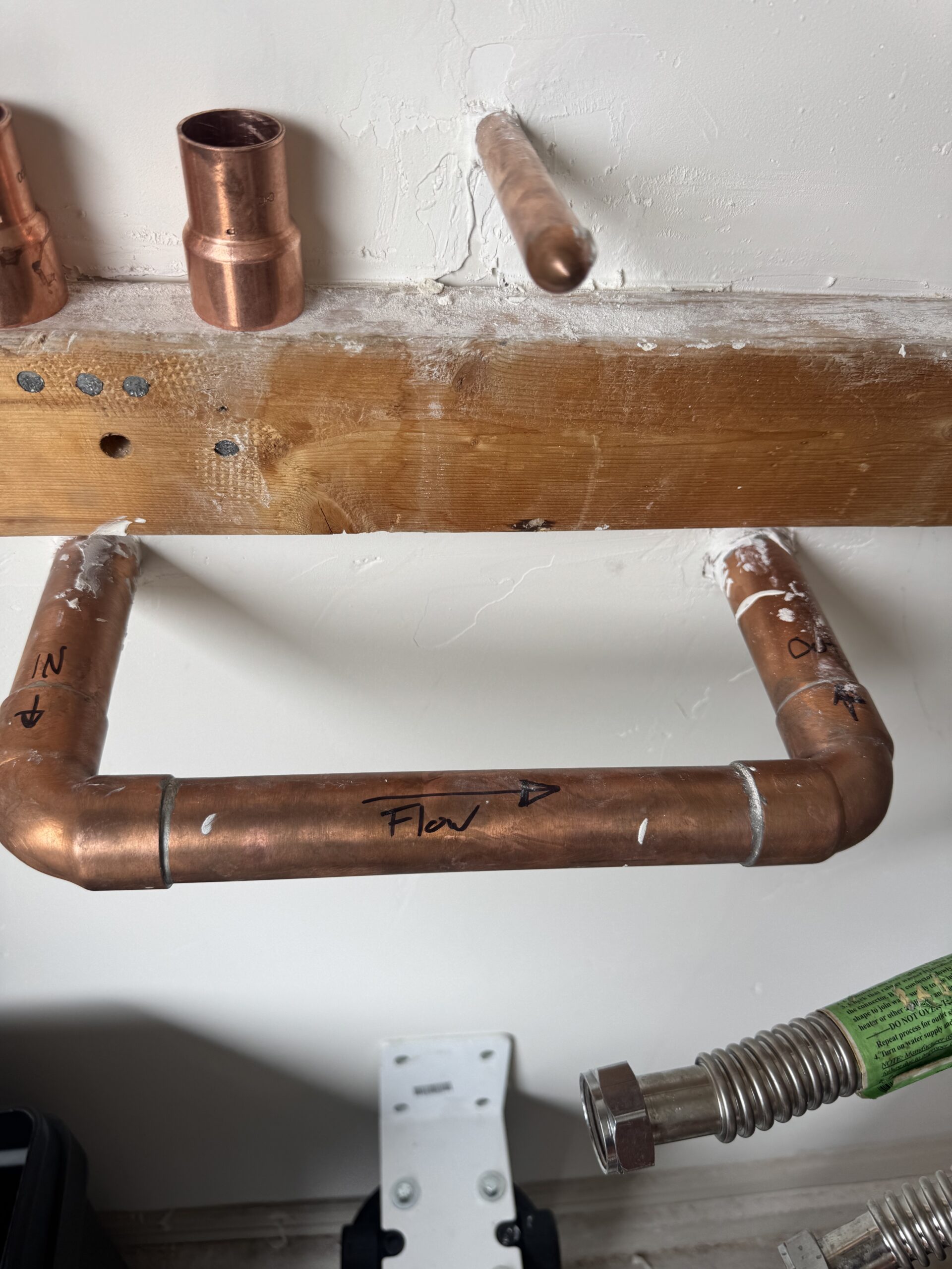 Water filtration bypass valve and service connections completed by Browns Family Plumbing in AZ