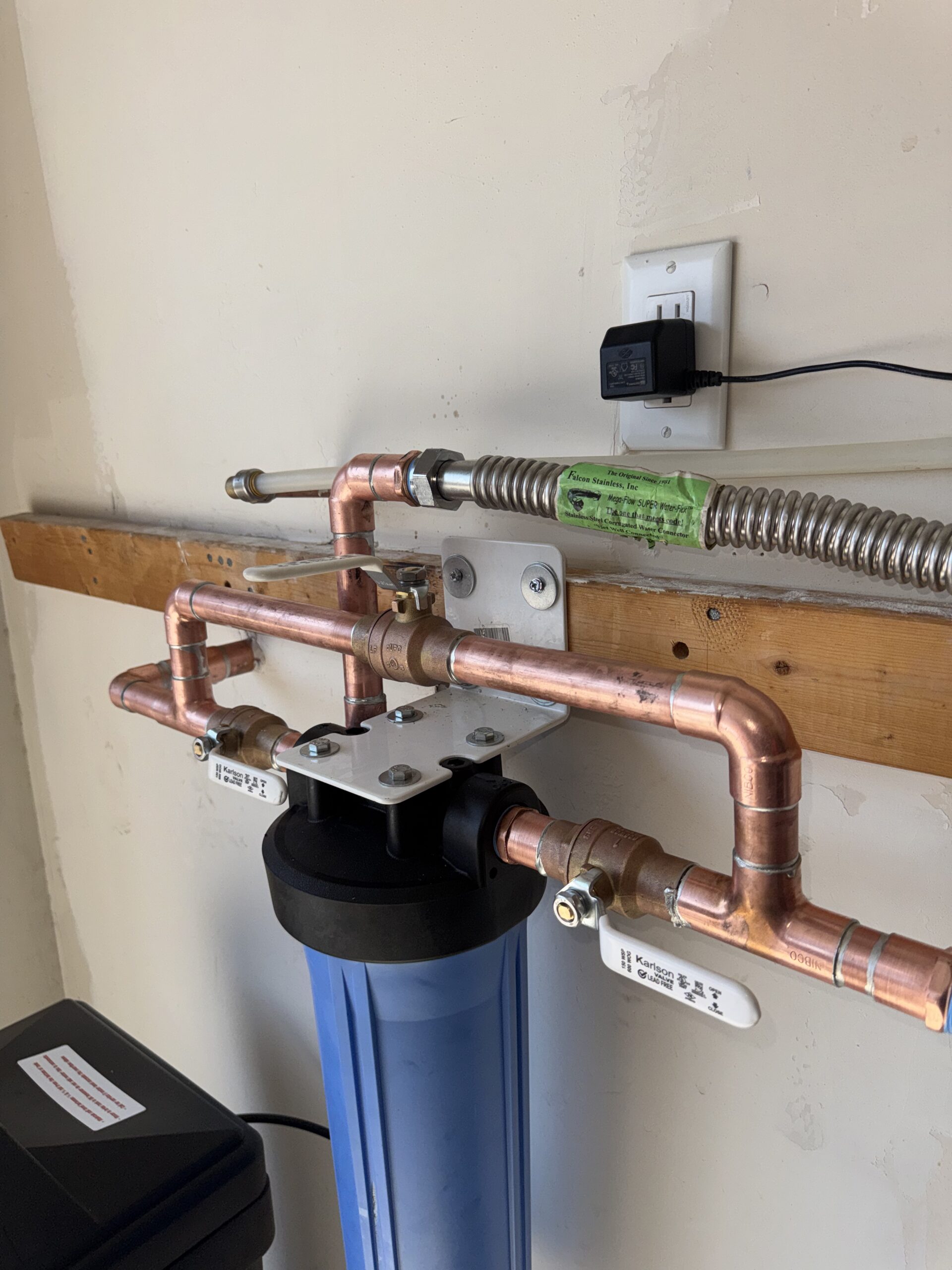 Whole-house water filtration system installed by Browns Family Plumbing in Phoenix, AZ